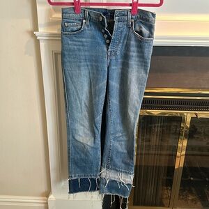 7 For All Mankind Flare Patchwork Jeans
